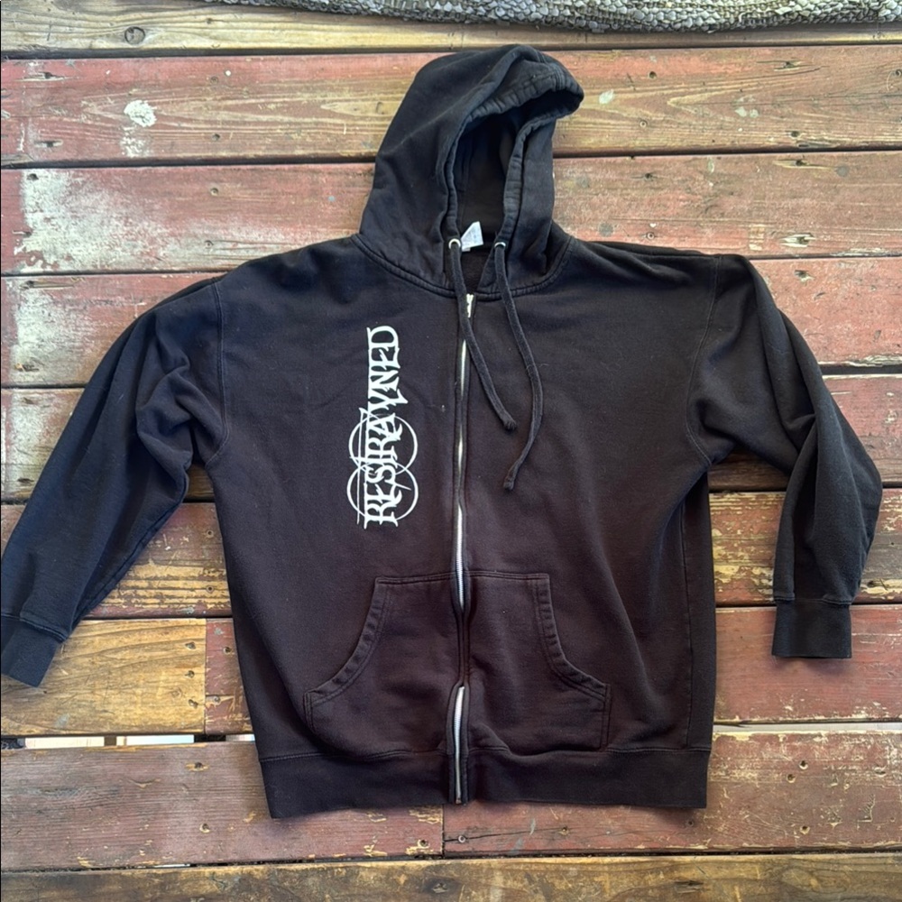 Restrayned Black Zip-up Band Hoodie Jacket